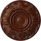Ekena Millwork Whitman Ceiling Medallion (For Canopies up to 3 3/4"), 13"OD x 1 3/8"P, Burnished Mahogany Crackle CM13WHBMC - alternate 1